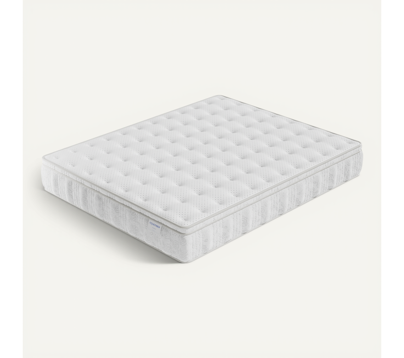 Matelas ressorts ensachés 200x200 cm accueil mousse charbon Ép.30 cm