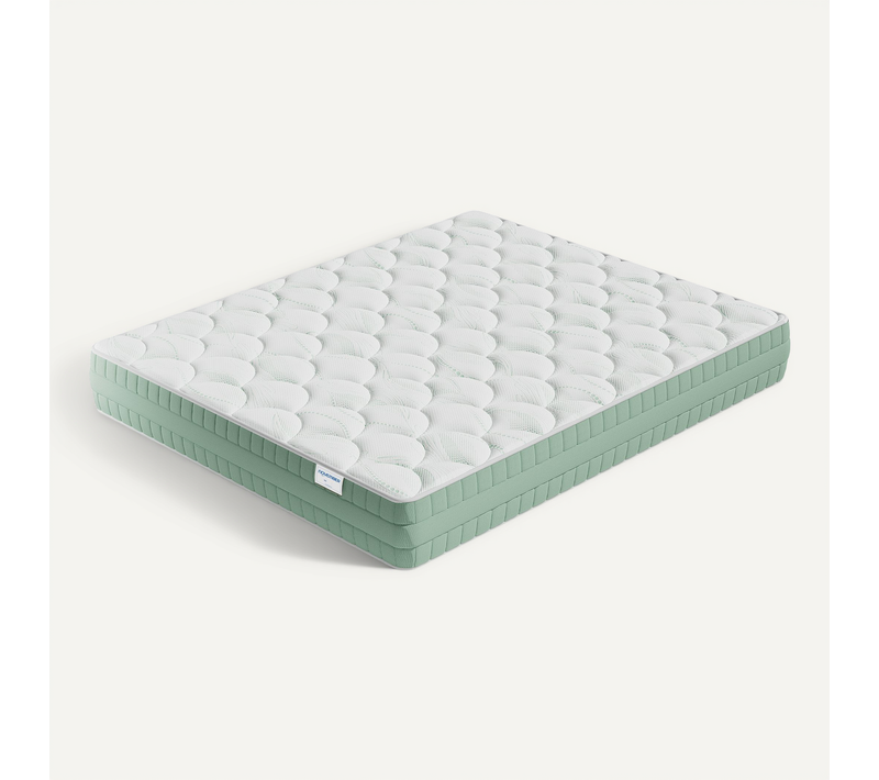 Matelas mousse végétale 140x190 cm accueil mémoire de forme Ép.22 cm