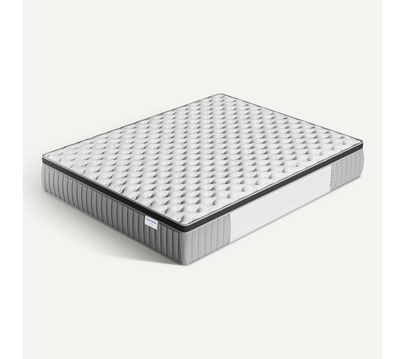 Matelas ressorts ensachés 90x200 cm accueil mémoire de forme ép.30 cm