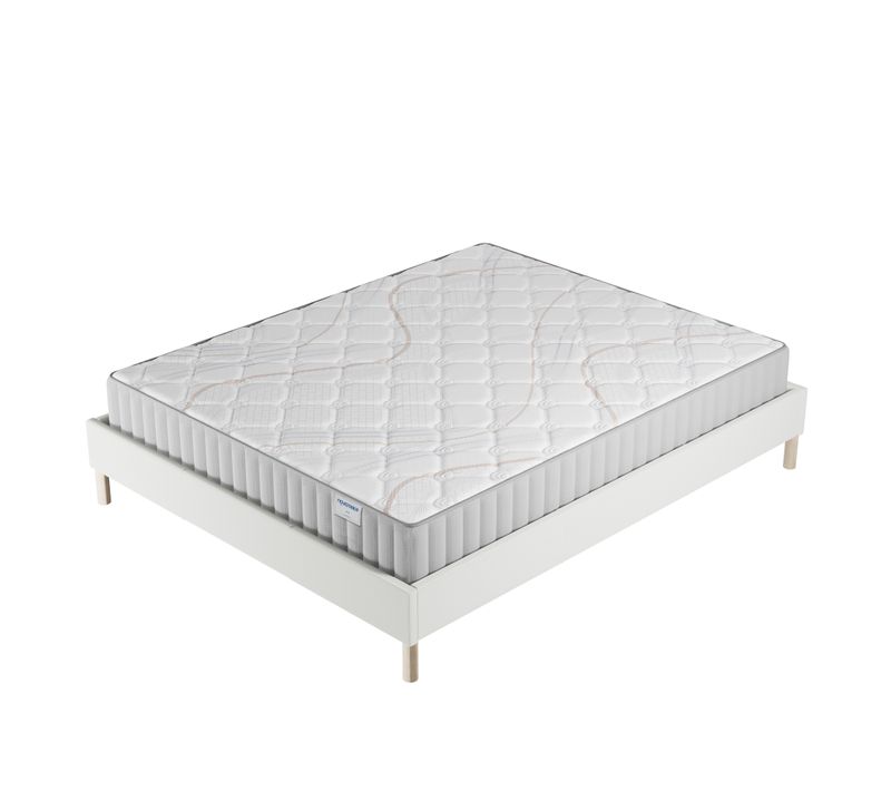 Ensemble 140x200cm, sommier + matelas mousse, ép.16cm, accueil latex