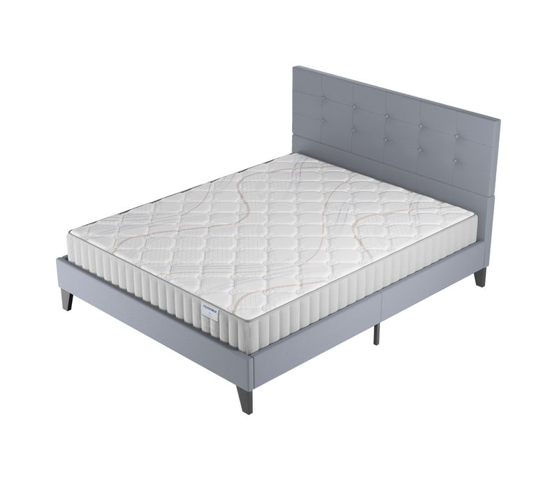 Ensemble 160x200 cm, lit avec tête de Lit + matelas mousse, ép.16cm accueil latex