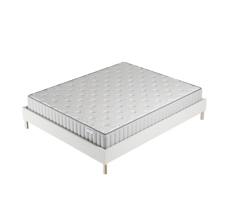 Ensemble 180x200 cm, sommier + matelas mousse, ép.16cm à mémoire de forme