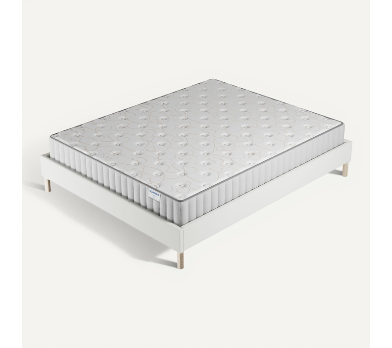 Ensemble 120x190 cm, sommier + matelas mousse, ép.22cm à mémoire de forme