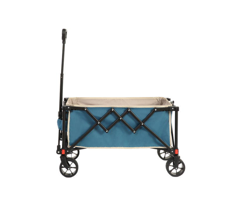 Chariot Pliable Tout Terrain, Avec Roues, Robuste, Bleu, Pour Camping Et Jardin
