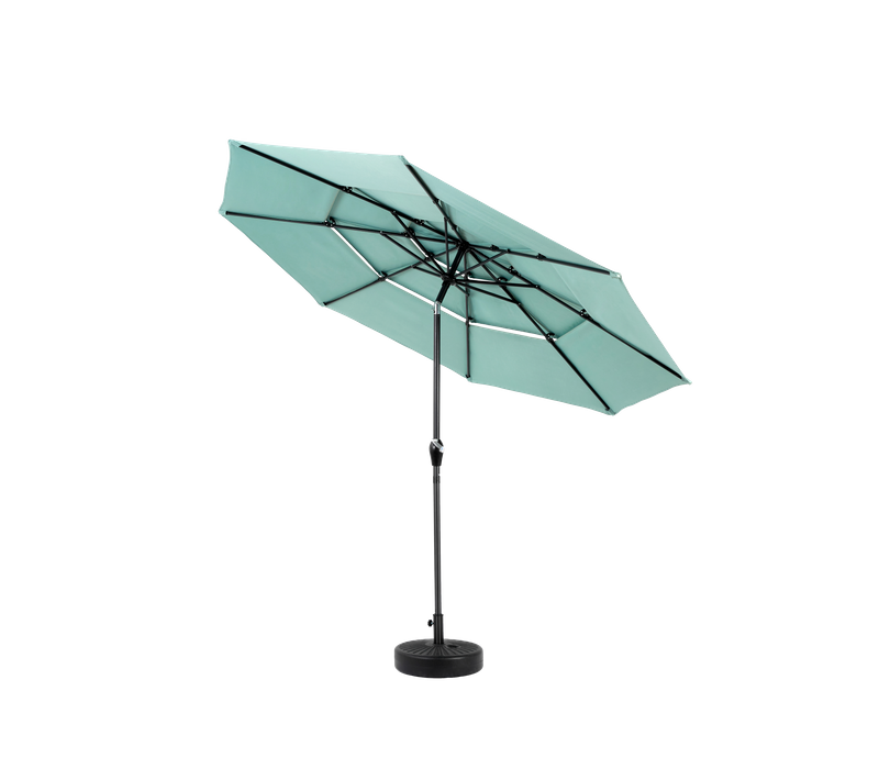 Parasol Double Face Rectangulaire 4,5 m Avec Manivelle Pour Extérieur ,vert Clair