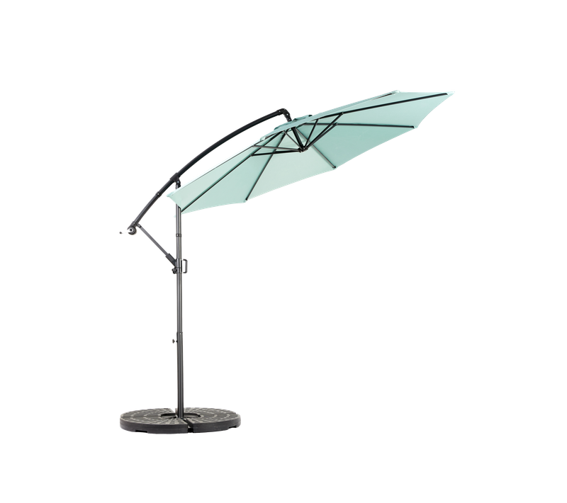 Parasol Double Face Rectangulaire 4,5 m Avec Manivelle Pour Extérieur ,vert Clair