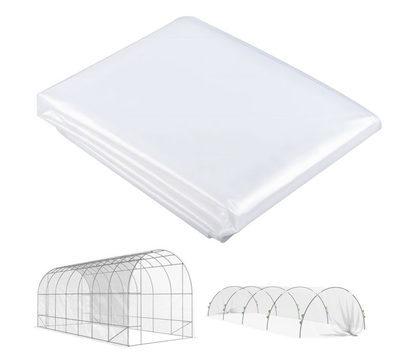 Film De Serre 7x8 M En Plastique Épais, Imperméable, Résistant, Avec Protection Uv