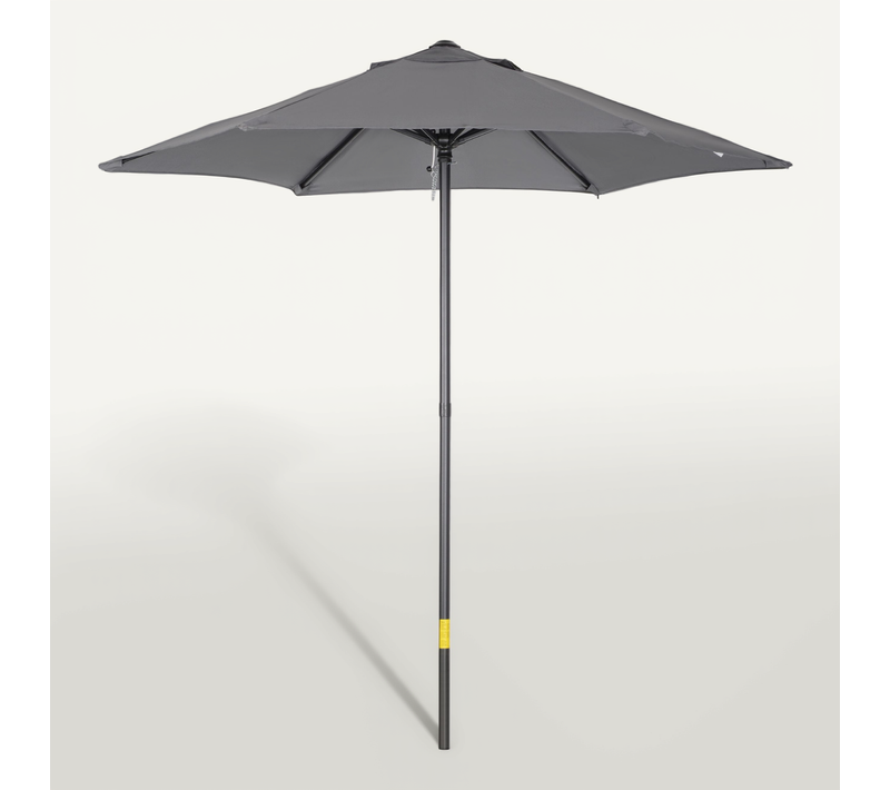 Parasol 196 Cm, Rotatif, Fonction Inclinable, Hexagonal, Parasol De Plage, Gris Foncé