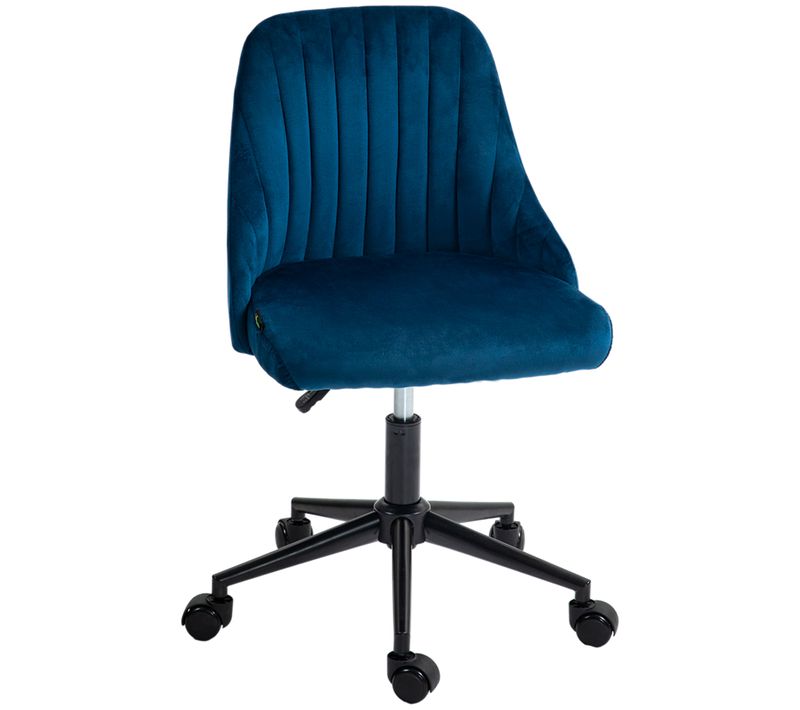Chaise De Bureau Pivotante Ergonomique, Design Réglable, Confortable, Bleue