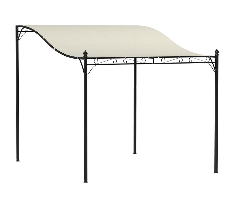 Pergola De Jardin En Aluminium, Abri Imperméable, Protection Solaire, Crème