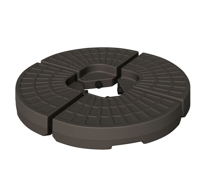 Support Parasol Hdpe 100×100×10,5 cm Remplissable 25 kg Sable Ou 17 kg Eau ,café