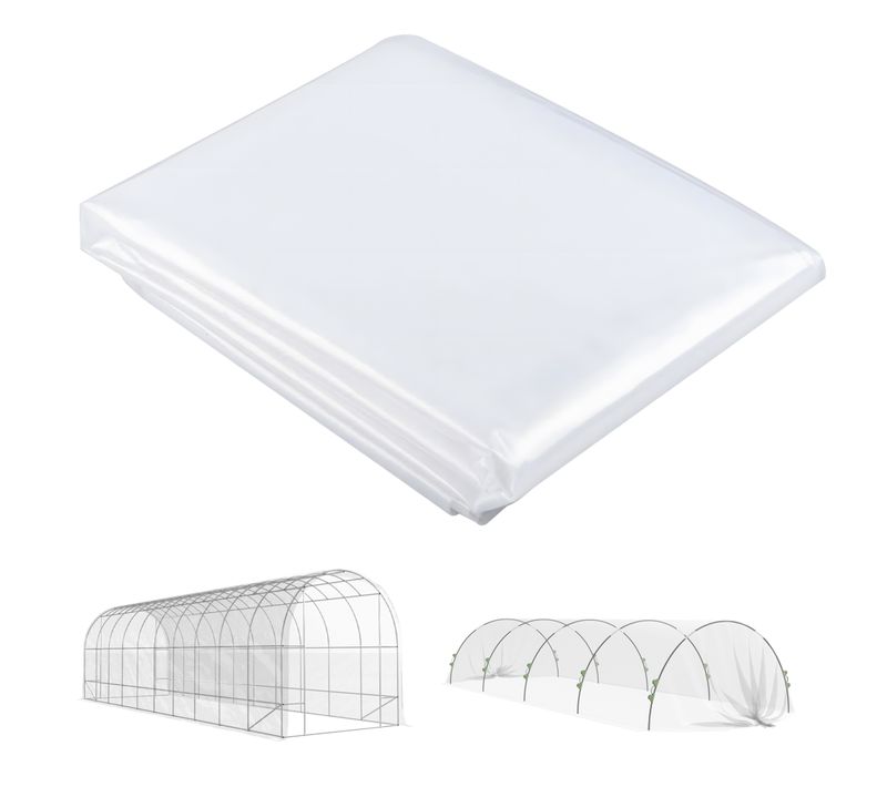Film Pour Serre 8x10 M En Plastique Épais, Résistant, Imperméable, Protection Uv, Transparent