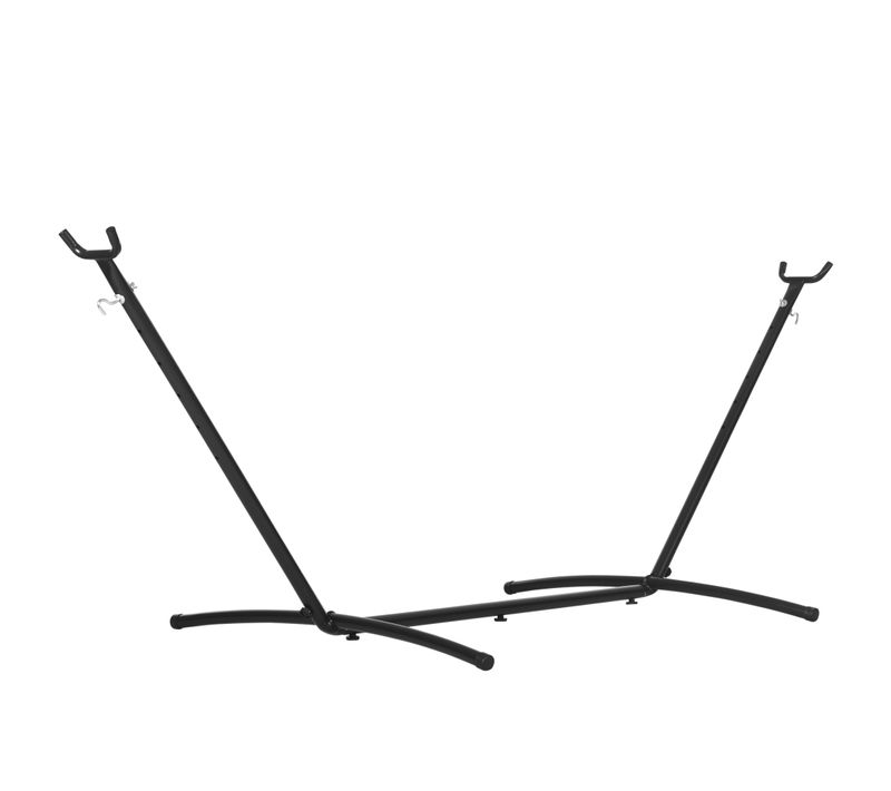 Support De Hamac En Métal Avec Crochets 280 X 120 X 110 Cm Jusqu'à 120kg Pour Jardin Et Plage