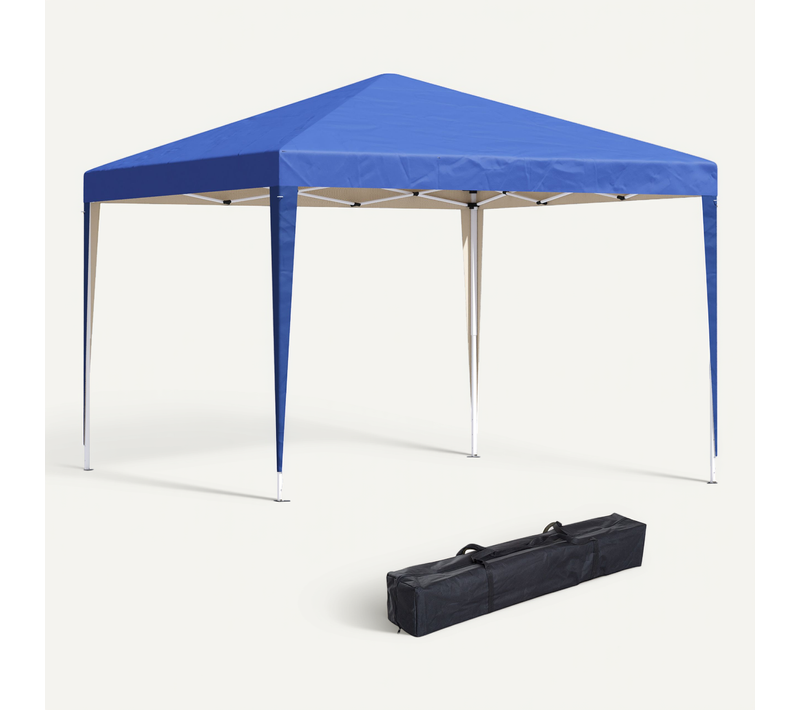 Pavillon 3x3m, Imperméable, Stable, Pop-up Avec 4 Côtés, Pour Camping, ,bleu