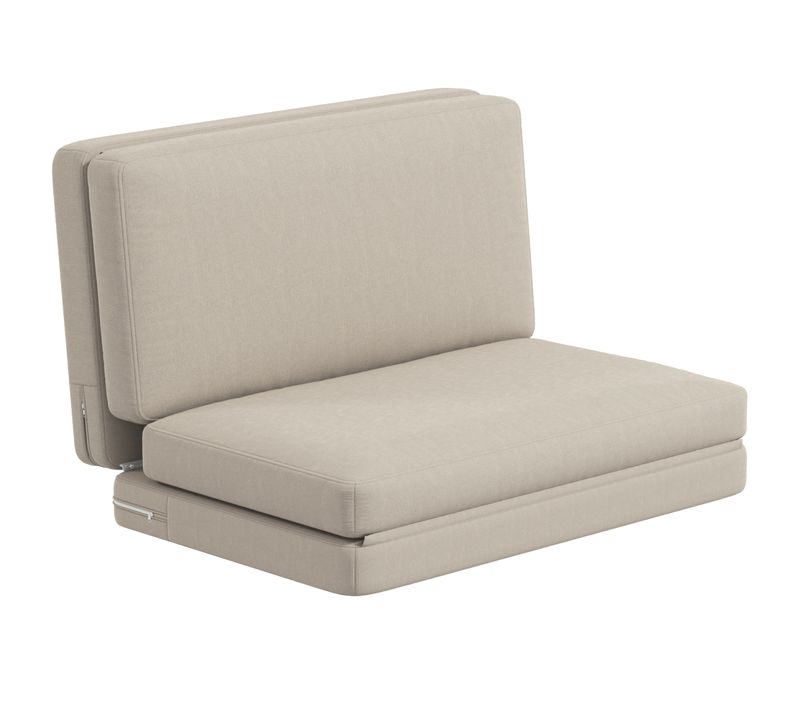 Canapé-lit Au Sol 3 En 1, Canapé Rembourré Avec Fonction Lit, 240 Kg, Beige Clair