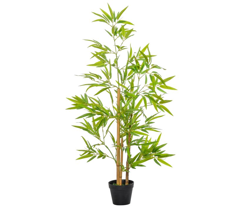 Plante Artificielle En Bambou Décorative 120cm, Décoration Réaliste Pour Intérieur