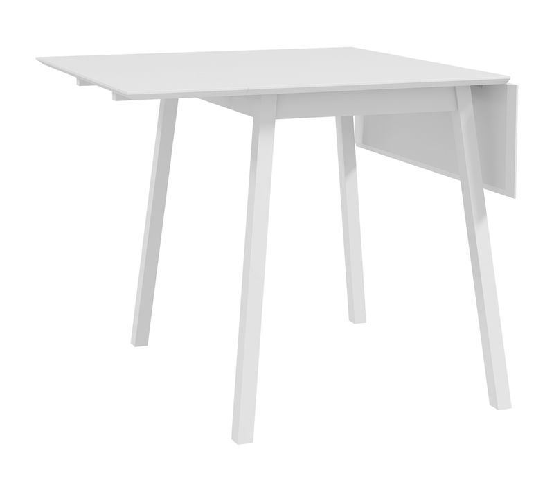 Table Pliante Pour 2-4 Personnes, En Bois, Pour Petits Espaces, 110 X 86 X 75 Cm, Blanche