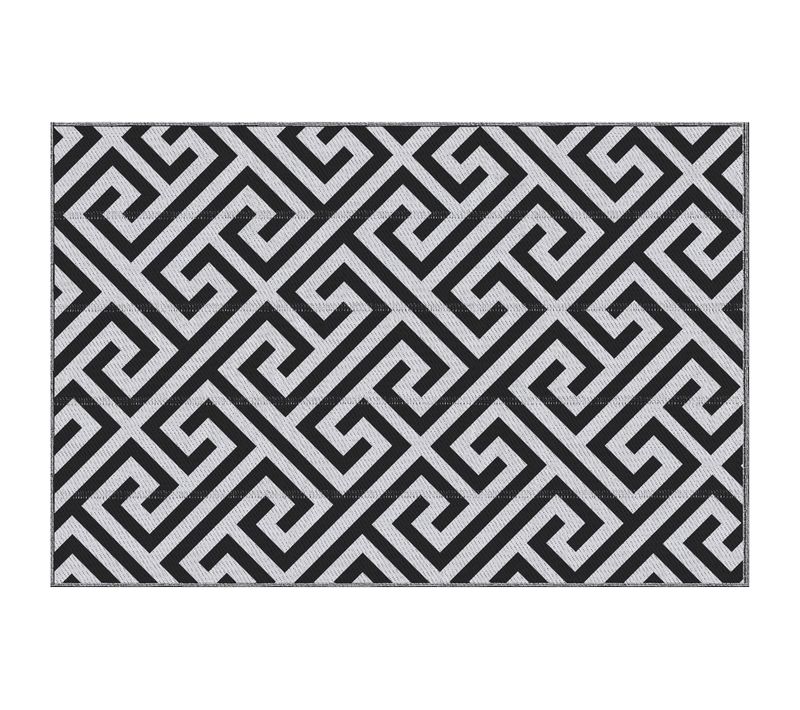 Tapis D'extérieur En Plastique 121x182cm Résistant à L'eau Réversible Pour Terrasse Et Jardin