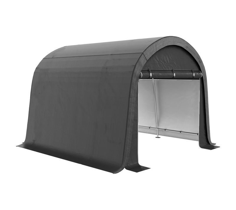 Abri De Jardin 3x3m En Acier Et Pe, Avec Protection Uv Et Résistant à L'eau, Gris