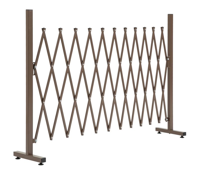 Grille Extensible En Aluminium, Idéale Pour Le Jardin, H103,5 Cm, Marron, 35-300 Cm