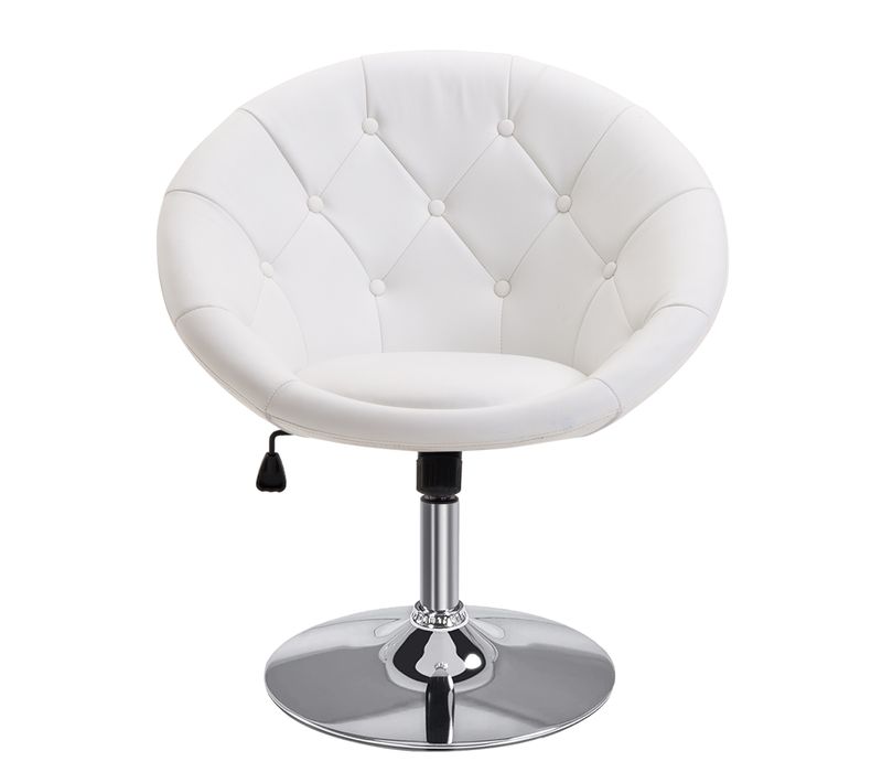 Siège De Travail En Pu Et Acier, Réglable En Hauteur, Chromé, Pour Bureau Et Atelier