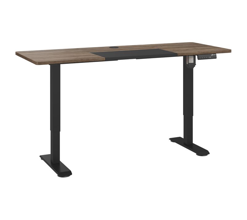 Bureau électrique En Acier Avec Moteur, Ajustable En Hauteur, 140x70x72-116cm, Nature + Noir