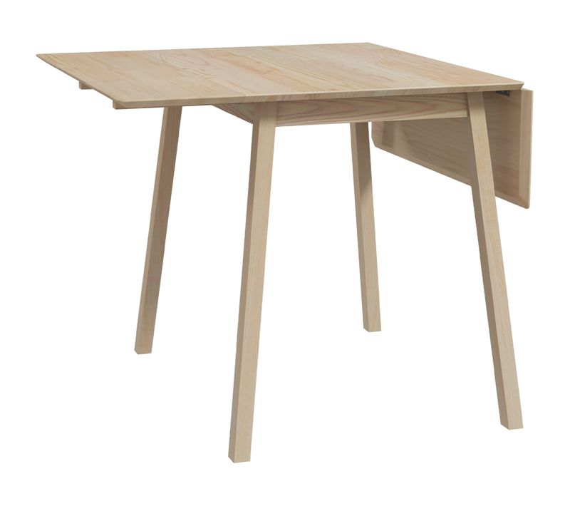 Table Pliante En Bois Pour 2-4 Personnes, 110 X 86 X 75 Cm, Idéale Pour Petits Espaces, Naturelle