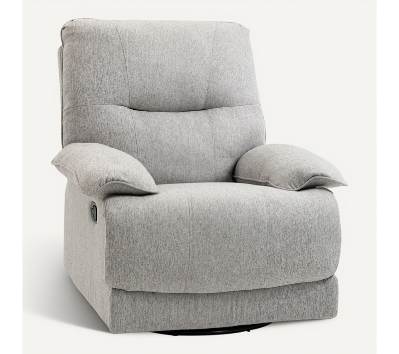 Fauteuil TV Avec Ressorts Ensachés, Fonction Inclinable, Repose-pieds, Pivotant