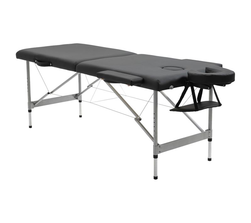 Table De Massage Pliante En Cuir Professionnel, Réglable En Hauteur, Charge Jusqu'à 130kg, Noir