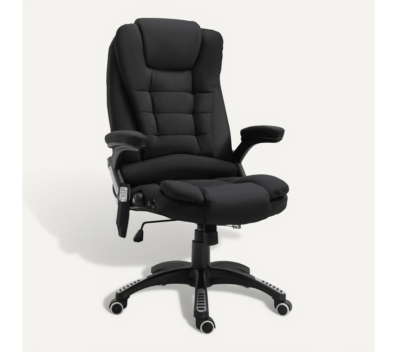 Chaise De Bureau Gaming Avec Massage, Réglable, Noir, 67x74x116 Cm
