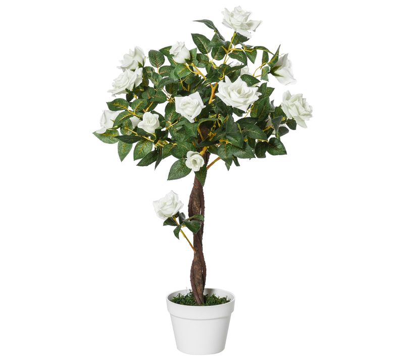 Plante Artificielle De Rose 90 Cm En Plastique, Décor Moderne Pour Salon, Chambre, Bureau, Jardin