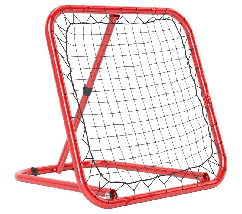 Rebondisseur De Football, Métal, Pliable Et Réglable, 63 X 63 Cm, Rouge
