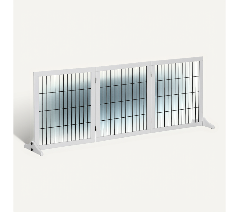 Clôture Pour Chiens En Bois De Pin, Protection Pour Portes Et Escaliers, Blanc