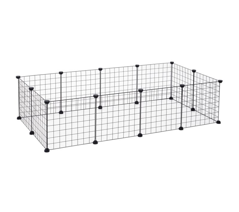 Enclos Pour Petits Animaux En Métal Grillagé Flexible 106x73x36cm