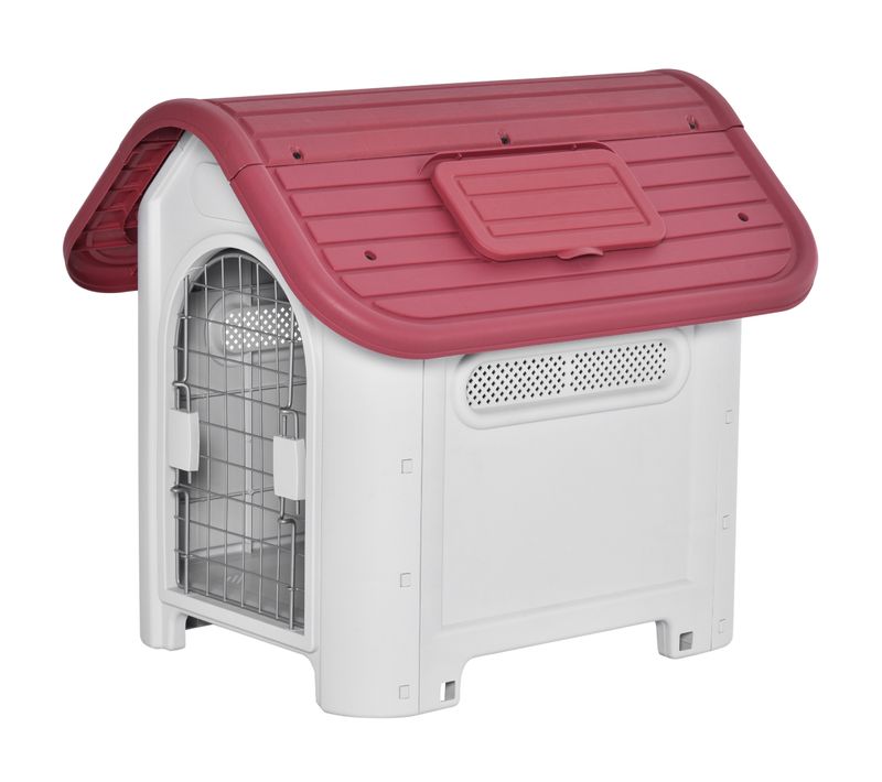 Hutte Pour Chien Extérieure En Bois Avec Toit Ouvrant, Abri Pour Petits Chiens, Circulation D'air