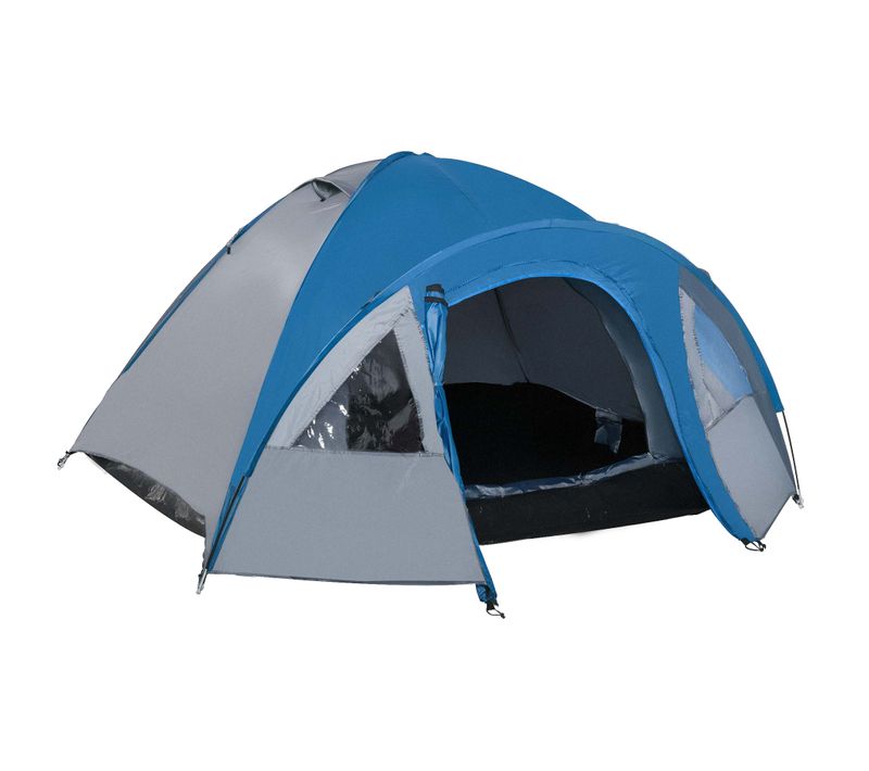 Tente Dôme Pour 4 Personnes, 4 Saisons, Imperméable, Avec Moustiquaire, Sac De Transport