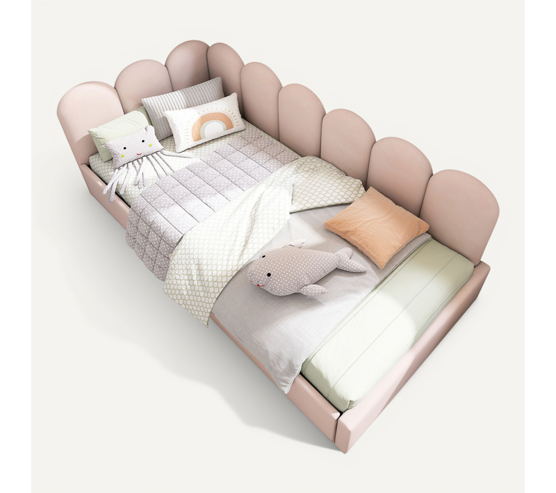Lit D'appoint 90x200 Cm, Velours, Lit-méridienne Avec Rangement Hydraulique, Rose
