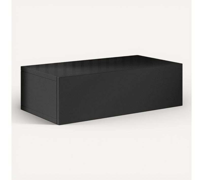 Table De Chevet Pour Chambre à Coucher En Noir 46x34x15cm Europa