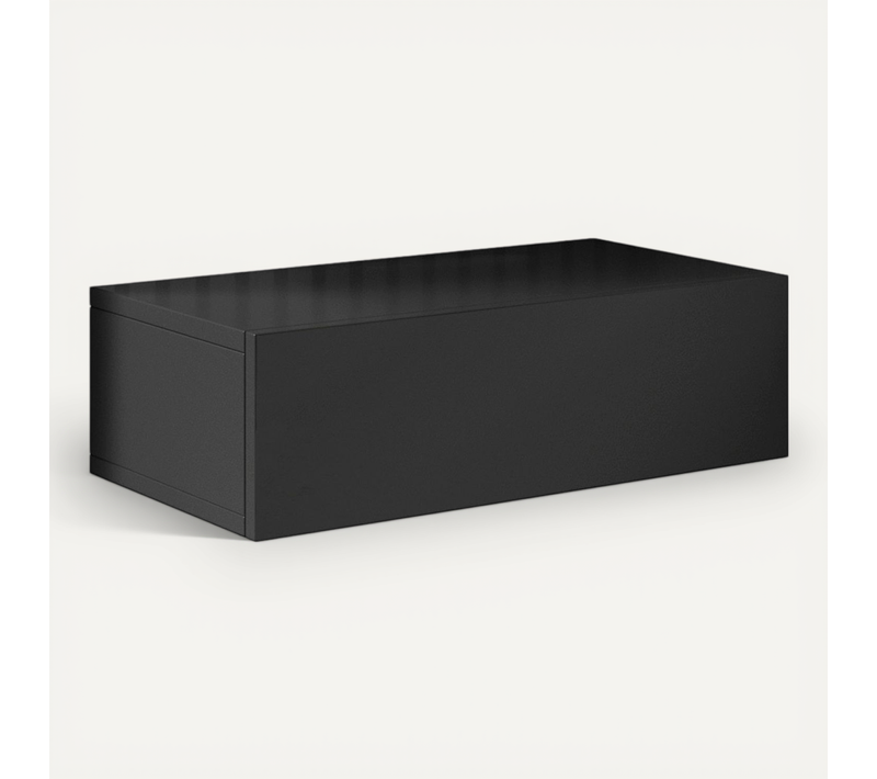 Lot 2 Tables De Chevet Pour Chambre à Coucher En Noir 46x34x15cm Europa