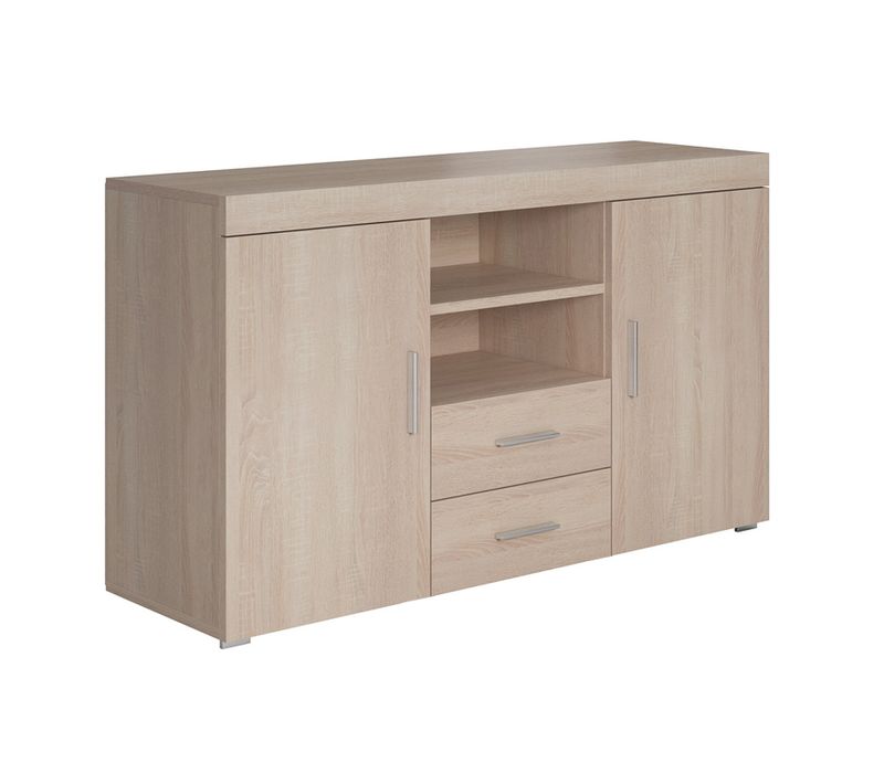 Bahut Buffet Pour Salon Salle à Manger En Sonoma 140x40x80cm Roque