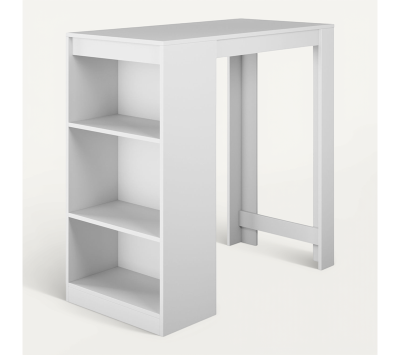Table Haute Pour Cuisine Salle à Manger En Blanc 110x50x103cm Kyra