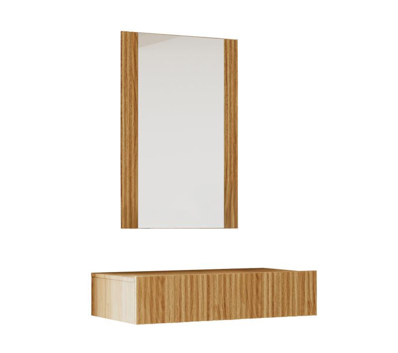 Coiffeuse Pour Chambre à Coucher En Couleur Chêne Alba 80x42x97cm Velia