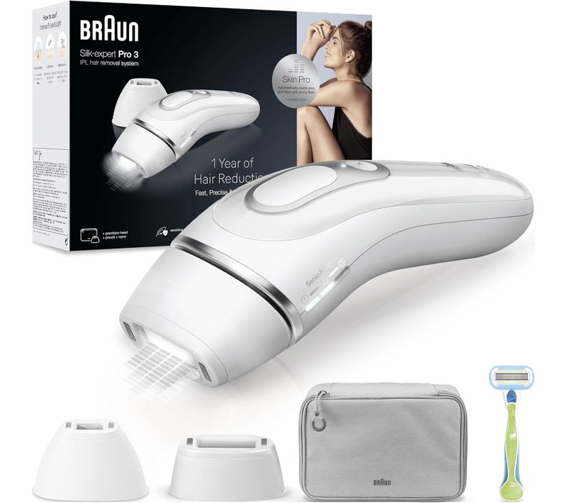 Epilateur à Lumière Pulsée Silk Expert Pro 3 Pl3122 Blanc