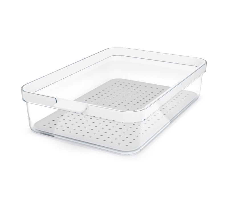 Boîte de rangement 2,6L  Blanc / Transparent