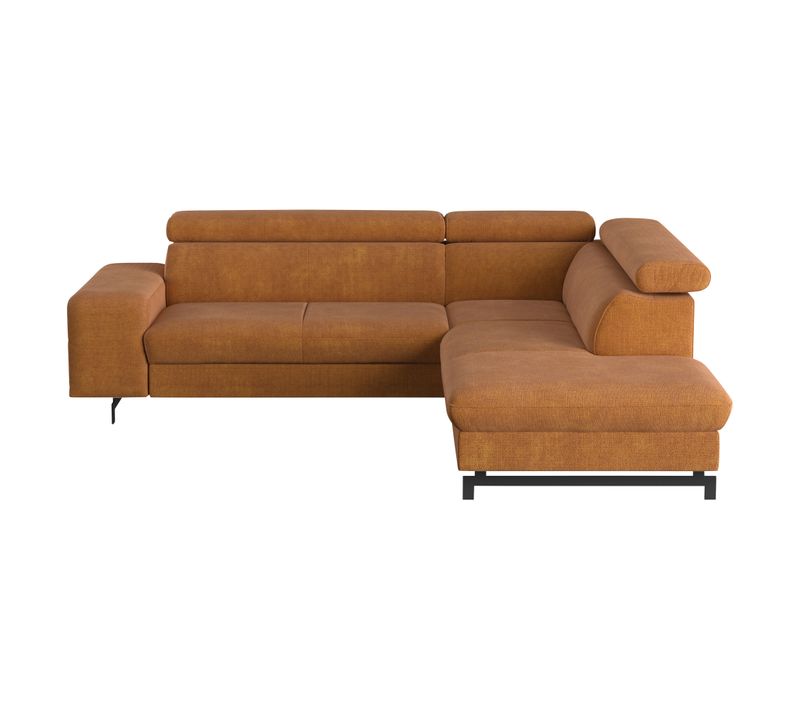 Canapé d'angle convertible EMMA droit orlando cuivre