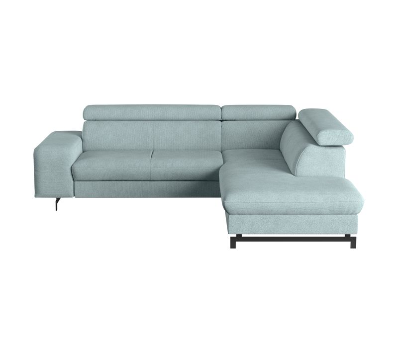 Canapé d'angle convertible EMMA droite rimini turquoise