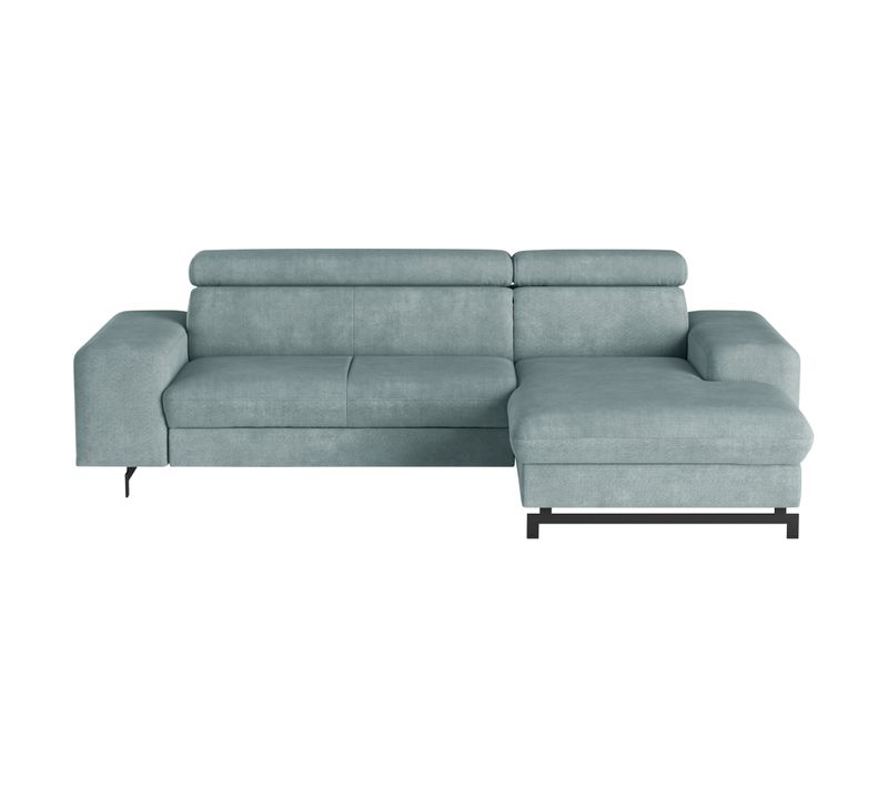 Canapé d'angle convertible EMMA droit rimini turquoise