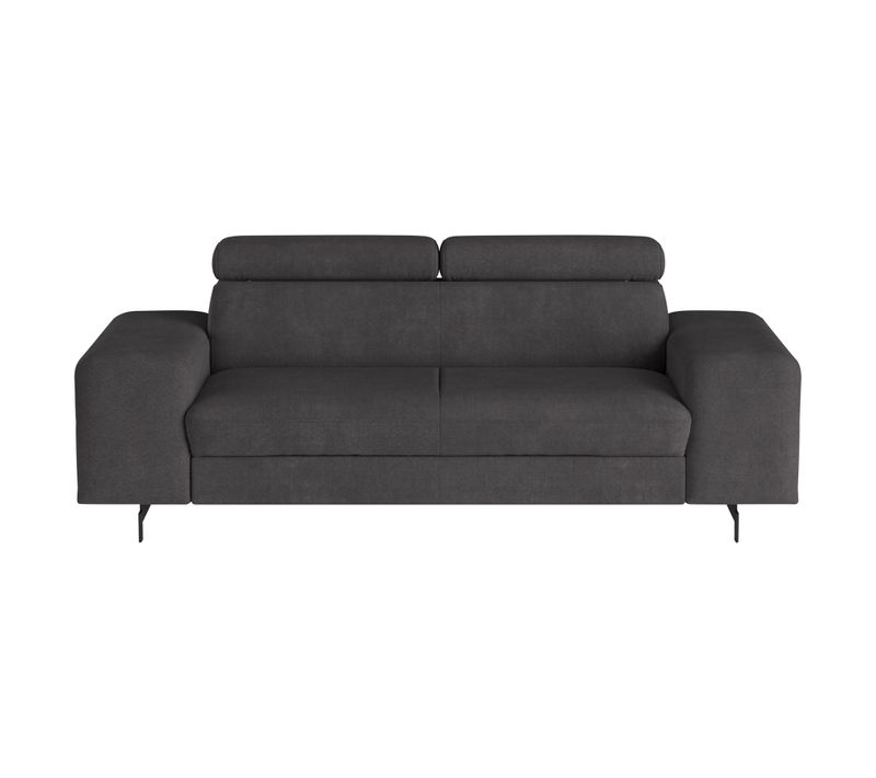 Canapé reposse pieds 3 places EMMA rimini noir