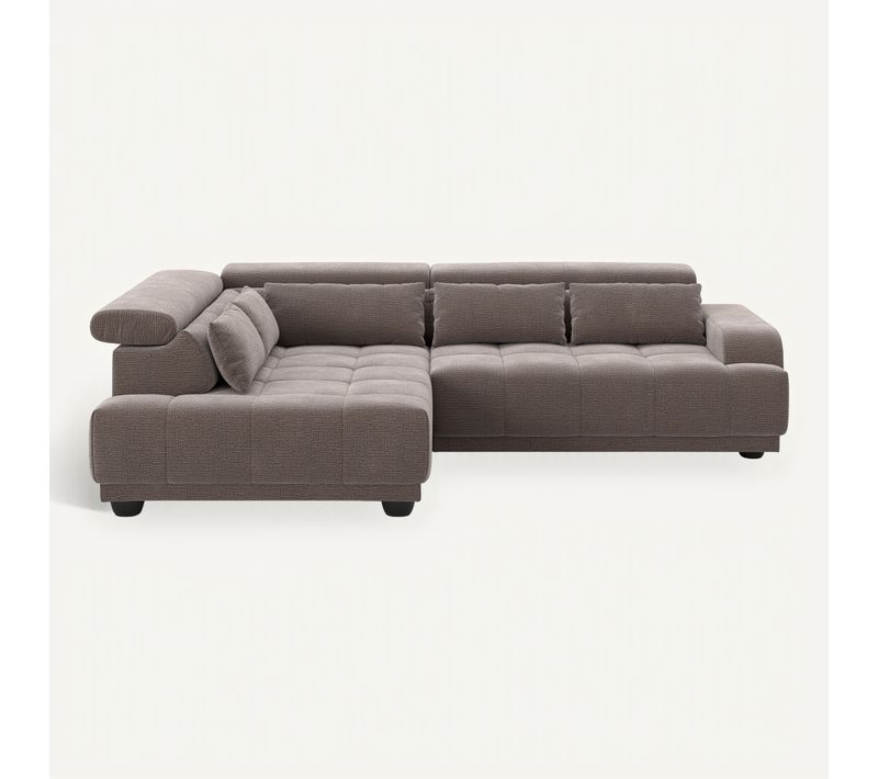 Canapé d'angle relax gauche ELIOTT tissu expresso