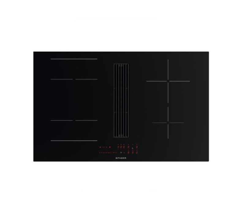Table De Cuisson Induction Aspirante 83cm 4 Feux 7400w Noir - 5371765